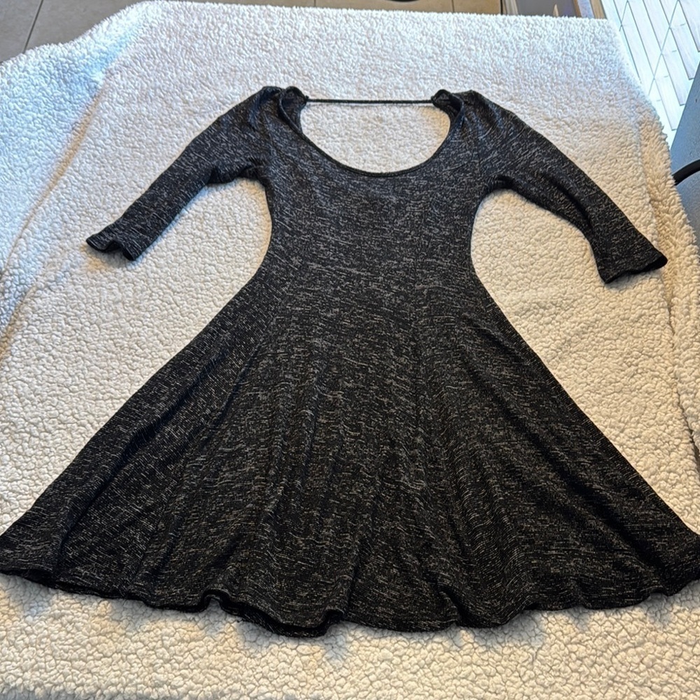 Acemi Charcoal and Cream Knit dress